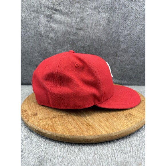 Houston Rockets Hat Cap Adult Fitted 8 1/8 Red NBA Plain Logo New Era Basketball - Picture 8 of 13